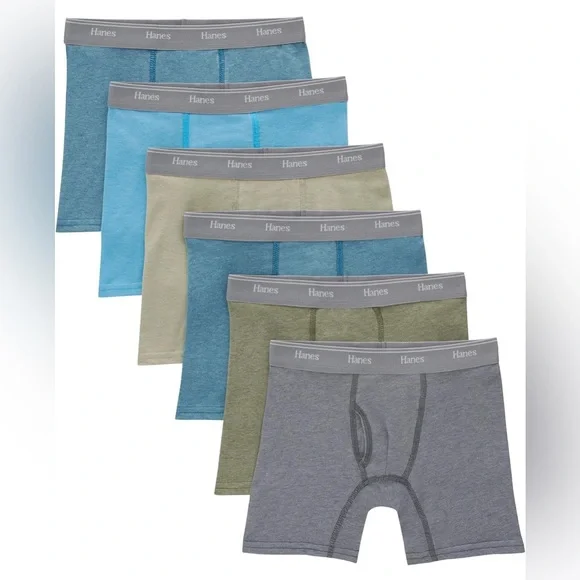 Hanes Boys Boxer Briefs - 6 Pack - Picture 1 of 6